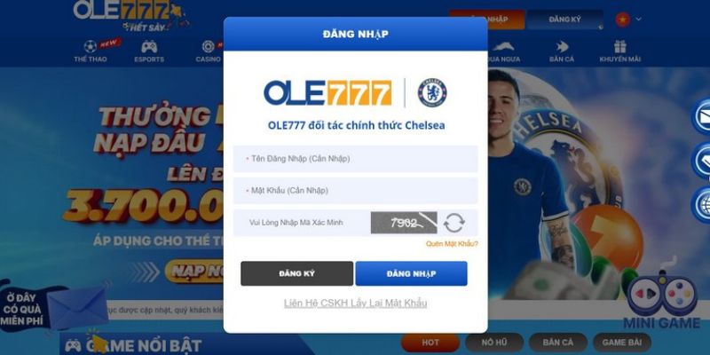 Đăng nhập Ole777 trên website cũng khá đơn giản cho mọi người
